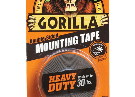 GORILLA 1.52M DOUBLE SIDED MOUNTING TAPE BLACK