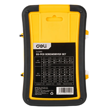 DELI SCREWDRIVER SET 65PCS DL3565