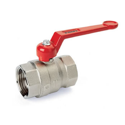 BALL VALVE BRASS NICKEL PLATED 1 1/4" FEMALE THREAD