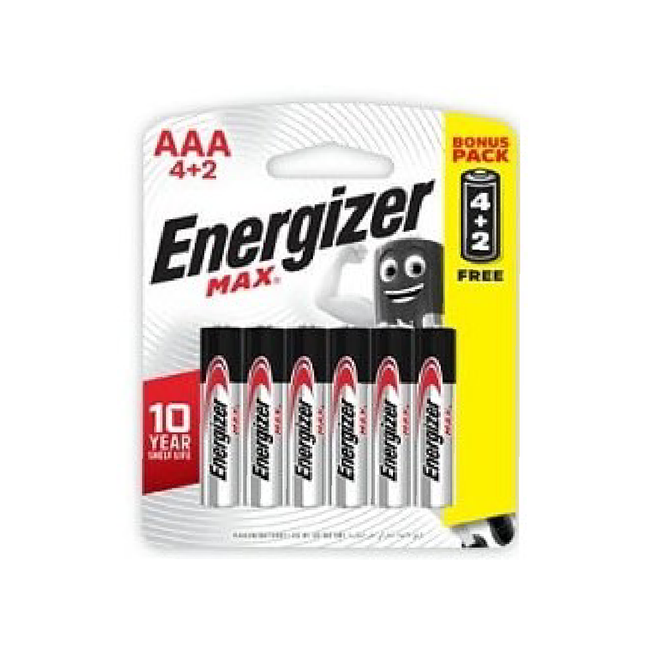 ENERGIZER AAA 4+2 BATTERY