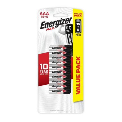 بطاريات إنرجايزر - 20 قطعة - (AAA)
