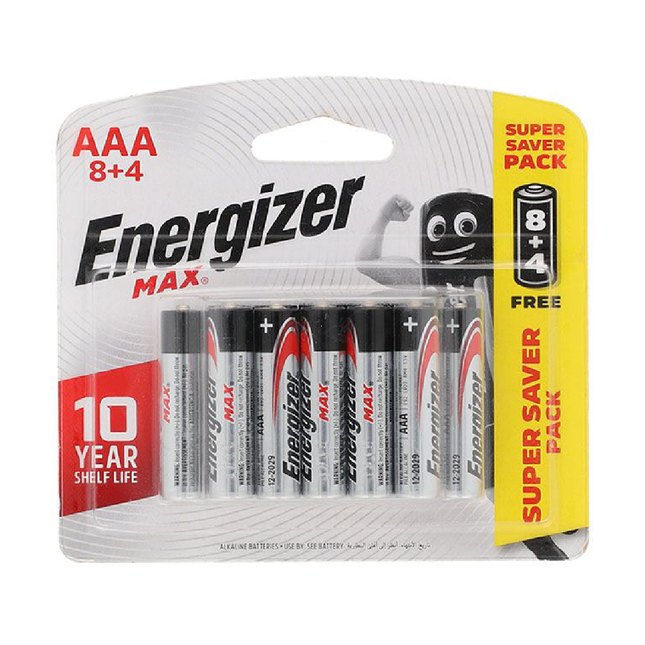 ENERGIZER AAA  BATTERY - 12PCS