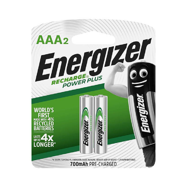 ENERGIZER AAA RECHARGE POWER PLUS BATTERY - 2PCS  