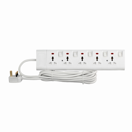 TERMINATOR 5 WAY 3M UNIVERSAL POWER EXTENSION SOCKET TPB 725-3M
