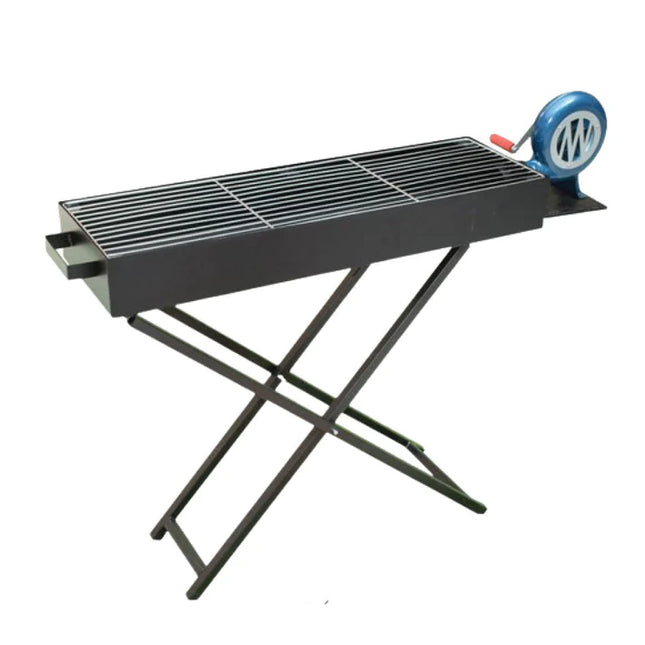 Barbecue grill with blower 25*80 cm