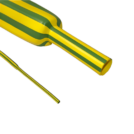 HEAT SHRINK TUBING Ø6,4MM X 1 METRE, YELLOW GREEN, ELEMATIC ET100