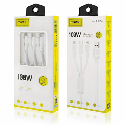 FONENG  3IN 1 100CM CABLE CHARGER