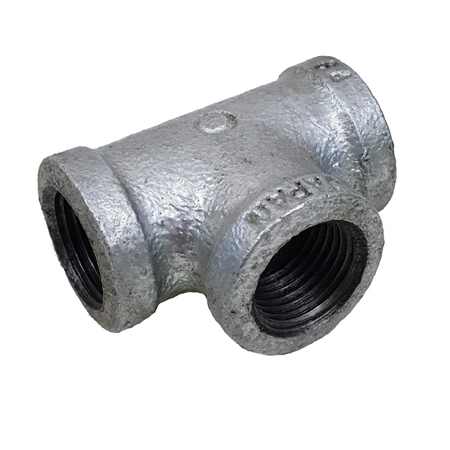 PLUMBING IRON THREE SOCKETS TEE SIZE 3/4"INCH