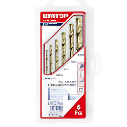 EMTOP 6 PCS HSS TWIST DRILL BITS SET