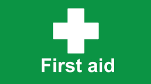 first aid kit green sign