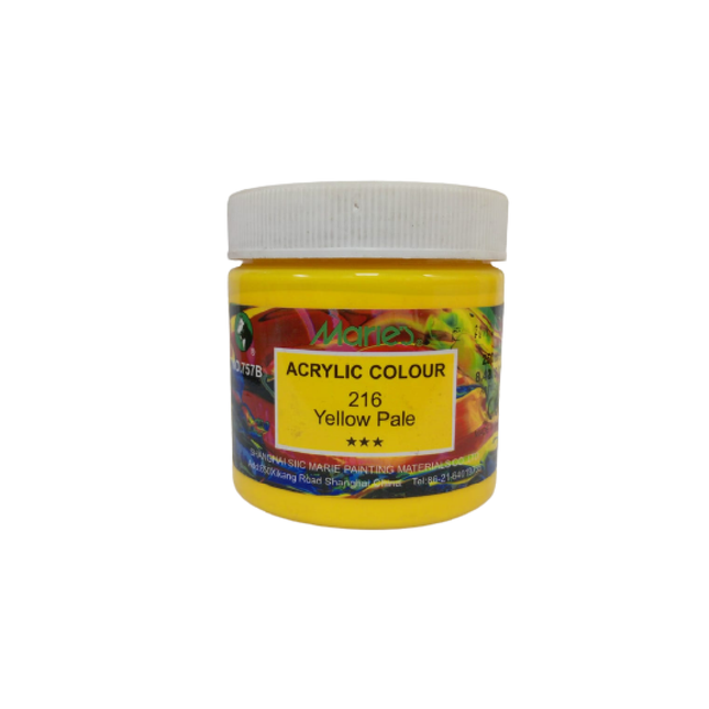 MARIES ACRYLIC COLOR  YELLOW PALE 250ML  
