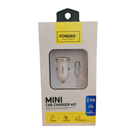 شاحن هاتف لسيارة 2.4 أمبير تايب سي من فونج