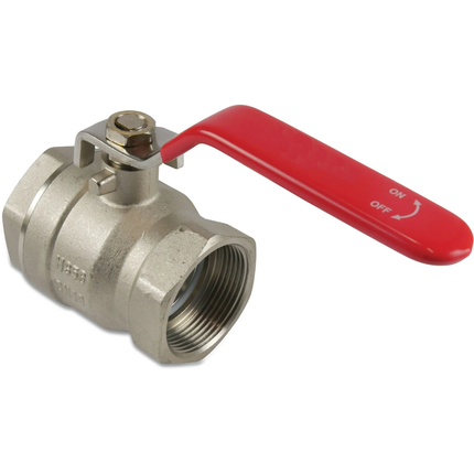 BALL VALVE BRASS NICKEL PLATED 1" FEMALE THREAD