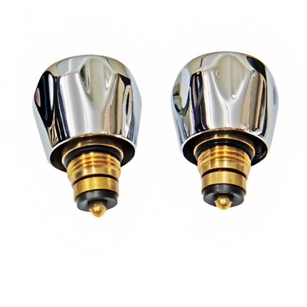 Replacement HOT & Cold TAP TOP Head Covers Chrome Plated 1/2" 