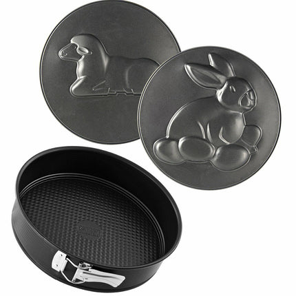 صينية زنكر سبرينج فورم بقاعدة مسطحة وقاعدتين بشكل 26 سم