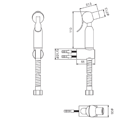MCPOLOO MSC10301 BIDET SHATTAF 