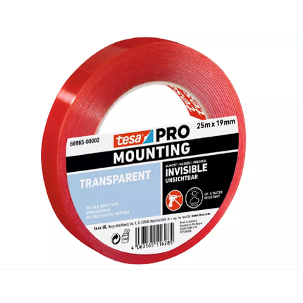 TESA 19MM*25M PRO MOUNTING TRANSPARENT TAPE 