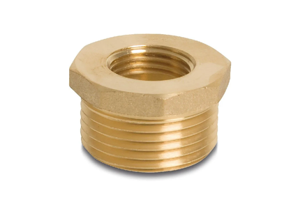 REDUCER BUSH BRASS 1" X 3/4" MALE THREAD X FEMALE THREAD 