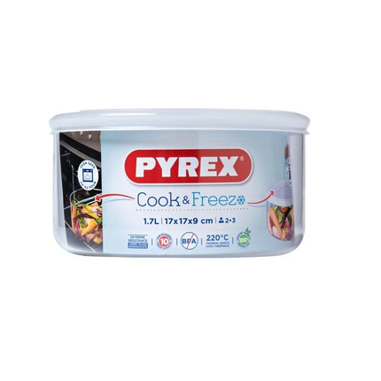 حافظة طعام للفريزر بايركس مع غطاء 1.7 لتر