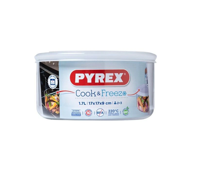 PYREX FREEZER FOOD CONTAINER WITH LID 1.7L 