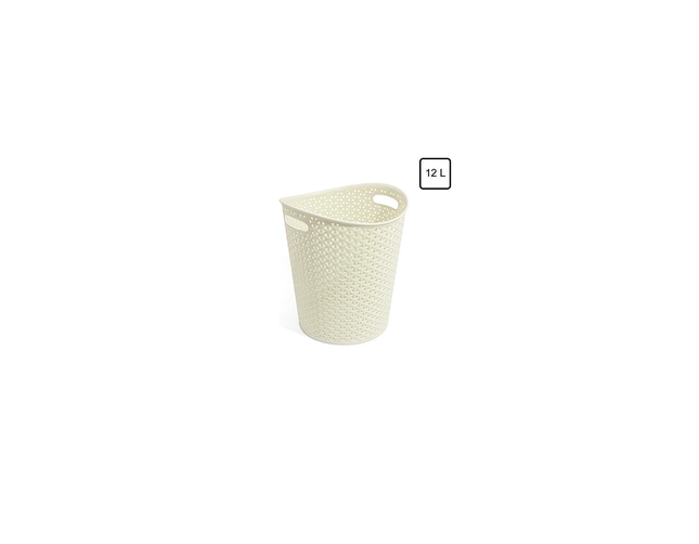 Curver 13 liter white paper basket 