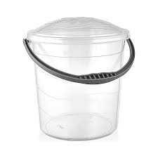 POLYTIME WATER BUCKET WHIT COVER - 15L