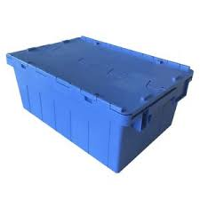 صندوق تخزين بلاستيك أزرق كبير 60 * 45 * 40 سم