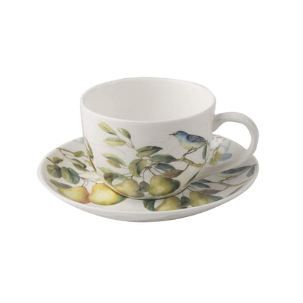 THE ENGLISH TABLE SPRING FRUITS TEA CUP AND SAUCER