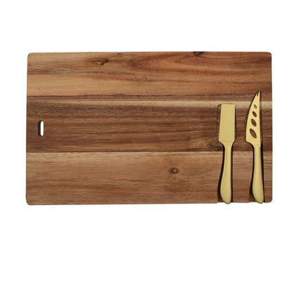 CREATIVE TOPS GOURMET CHEESE ACACIA BOARD AND KNIFE SET