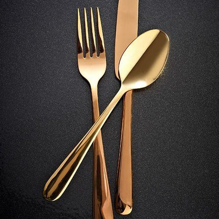 MIKASA CIARA DISENO 16 PIECE CUTLERY SET GOLD