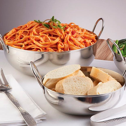 KITCHEN CRAFT WORLD OF FLAVOURS INDIAN 19CM BALTI DISH - STAINLESS STEEL