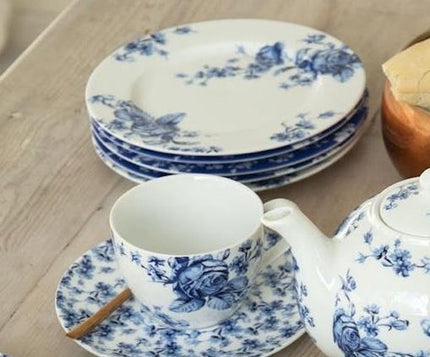 TALDRIK PORTSELAN 19CM 'HAMPTON WHITE AND BLUE FLOWER' MIKASA