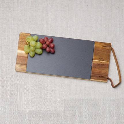 ARTESà ACACIA WOOD AND SLATE SERVING BOARD