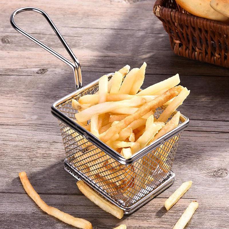 MASTERCLASS MINI DELUXE STAINLESS STEEL SQUARE FRY BASKET