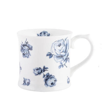 KATIE ALICE VINTAGE INDIGO WHITE FLORAL TANKARD MUG