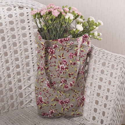 KATIE ALICE DITSY FLORAL COTTON FOLDAWAY BAG PINK (β)