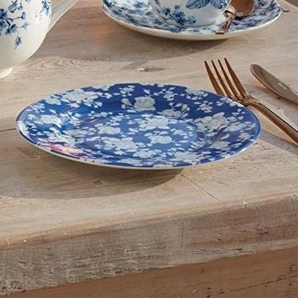 TALDRIK PORTSELAN 19CM 'HAMPTON BLUE AND WHITE FLOWER' MIKASA