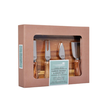 MASTER CLASS ARTESà ACACIA WOOD CHEESE SET, 25.5X20CM