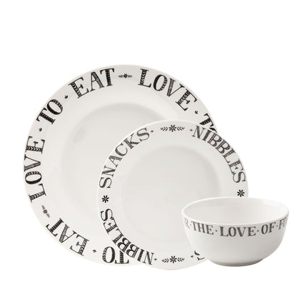 CREATIVE TOPS STIR IT UP 12PC DINNER SET WHITE