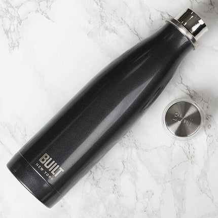 BUILT 17OZ DOUBLE WALLED STAINLESS STEEL WATER BOTTLE CHARCOAL
