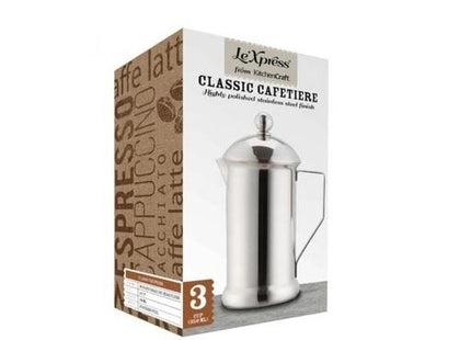 KC LX SINGLE WALLED CAFETIERE 8 CUP SS