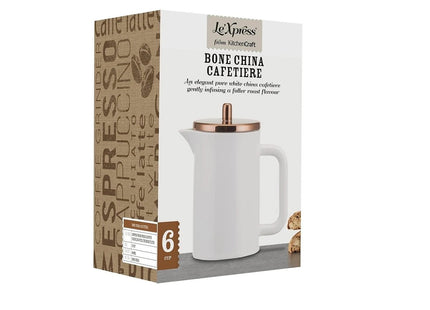 LE'XPRESS BONE CHINA SIX CUP CAFETIERE