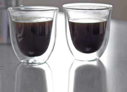 LA CAFETIERE JACK SET OF 2 DOUBLE WALLED GLASS CAPPUCCINO CUPS