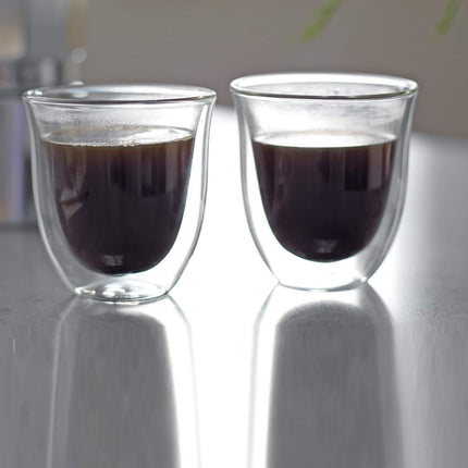LA CAFETIERE JACK SET OF 2 DOUBLE WALLED GLASS CAPPUCCINO CUPS