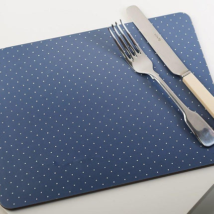400 X 290 X 5MM KATIE ALICE VINTAGE INDIGO PACK OF 4 LARGE PREMIUM PLACEMATS
