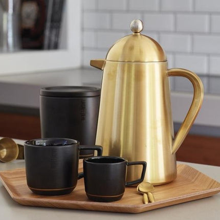 BRUSHED LA CAFETIERE EDITED THERMIQUE DOUBLE WALLED 8 CUP CAFETIERE  GOLD