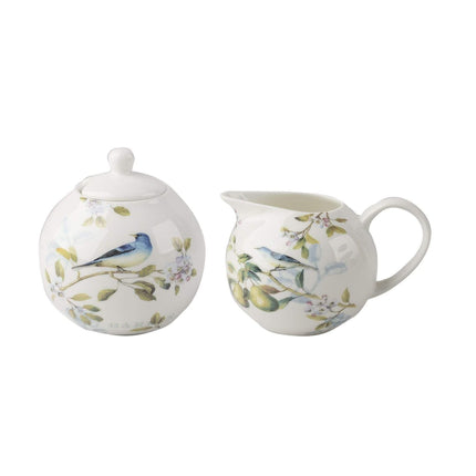 THE ENGLISH TABLE SPRING FRUITS SUGAR BOWL AND CREAMER