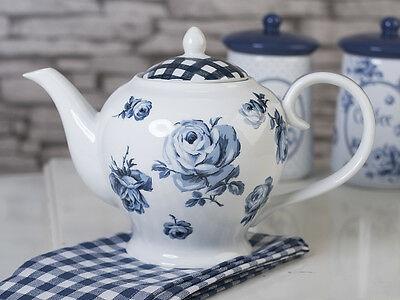 KATIE ALICE VINTAGE INDIGO 6 CUP TEAPOT
