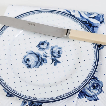 KATIE ALICE VINTAGE INDIGO WHITE FLORAL SIDE PLATE