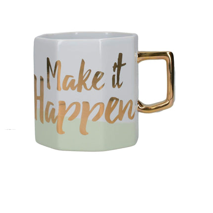 CREATIVE TOPS AVA & I MAKE IT HAPPEN OCTAGONAL MUG